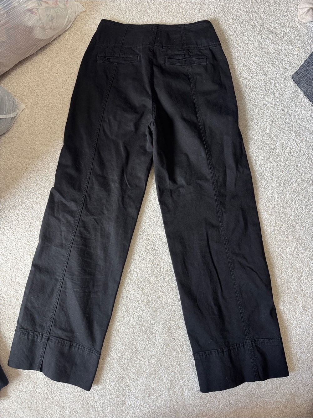 Anthropologie Black Wide-Leg Chinos - Picture 2 of 2